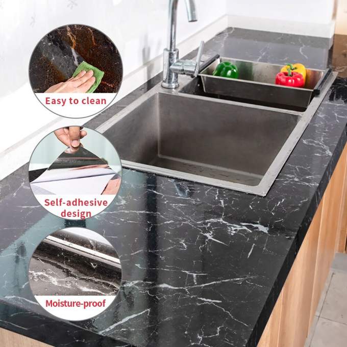 ورق الحائط الرخامي المضاد للحرارة والرطوبة