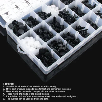 Assortiment de Clips de retenue de voiture, 100 PCS T