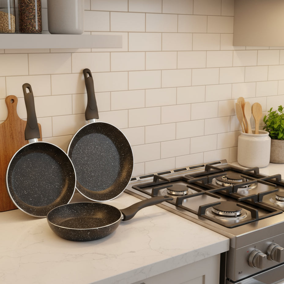 Set de 3 Poêles Effet Pierre