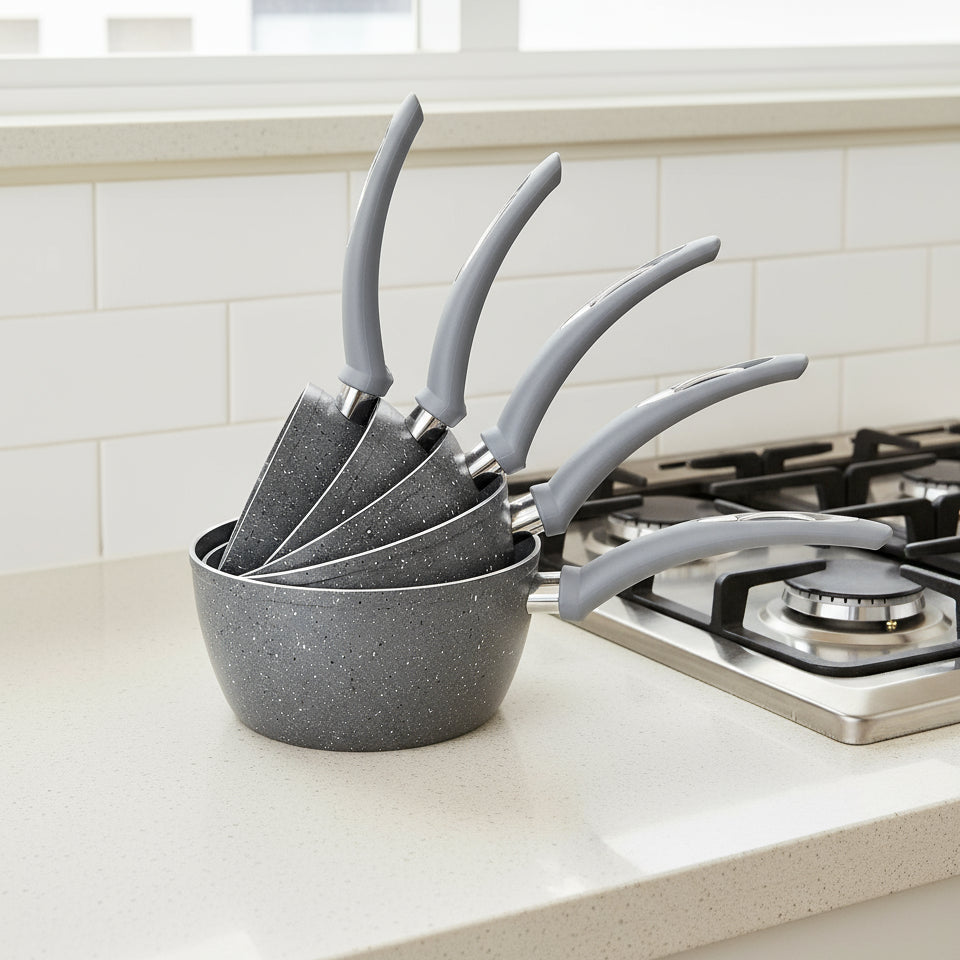 Ensemble de casseroles effet pierre