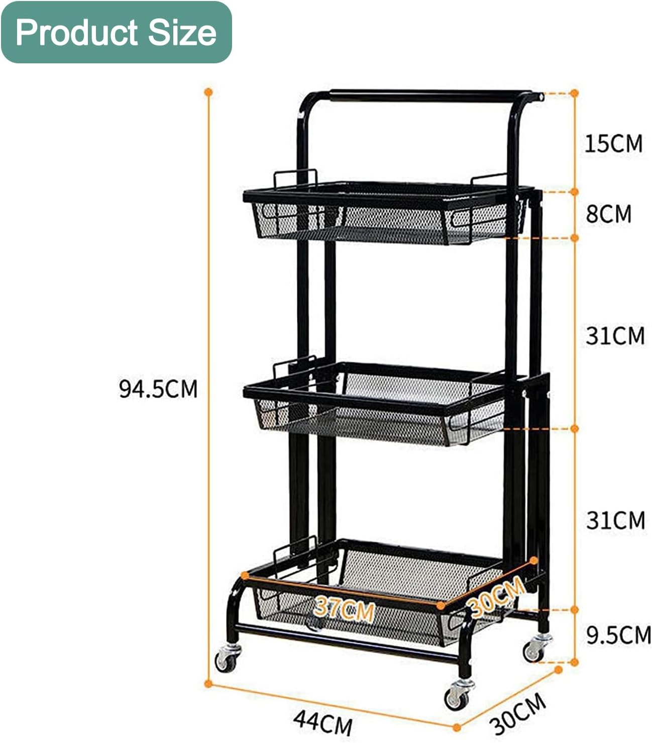 Clinson FlexiCart™ – Chariot 3-en-1 Pliable et Mobile | Rangement Intelligent pour la Maison