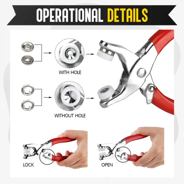 مكينة أزرار الخياطة المعدنية