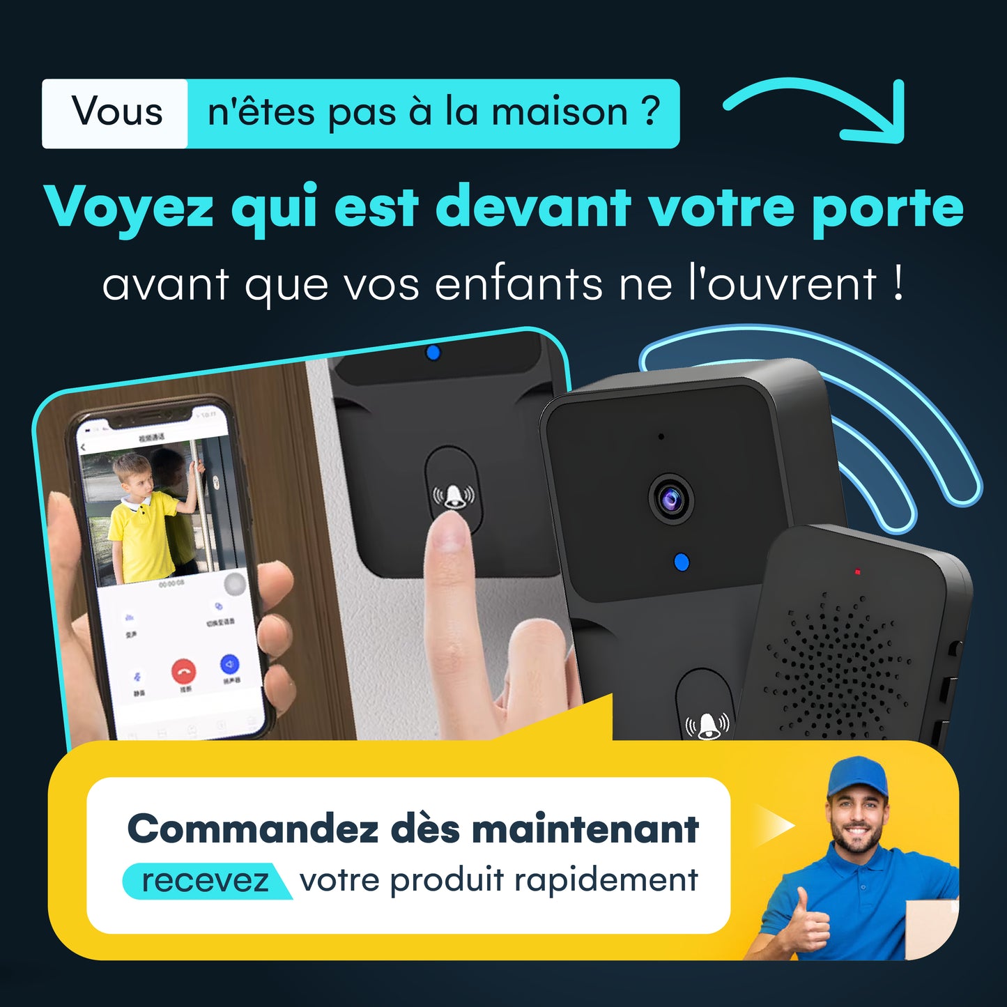 Caméra de Surveillance Intelligente – Protégez Votre Maison & Votre Famille