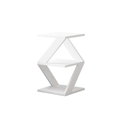 Table d'appoint Tulpe OS – Blanc & Noyer